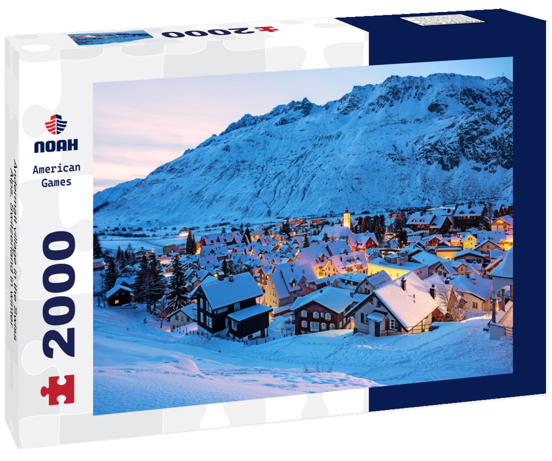 Noah Jigsaw Puzzle Andermatt village in the Swiss Alps, Switzerland in winter 2000 Pieces