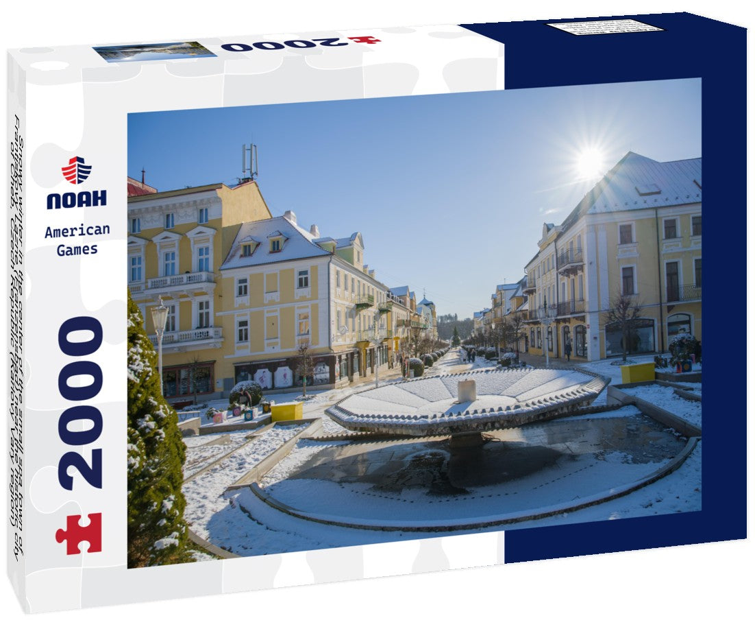 Noah Jigsaw Puzzle Snowy winter in the center of the small spa town of Frantiskovy Lazne (Franzensbad) near the historic city of Cheb - Czech Republic (Karlovy Vary region) 2000 Pieces