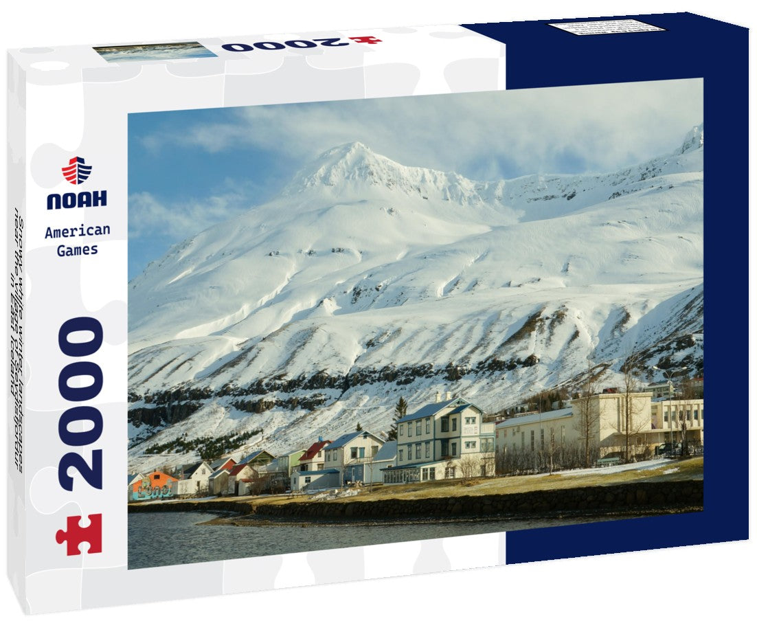 Noah Jigsaw Puzzle Snowy white winter landscapes near the village of Seydisfjordur in East Iceland 2000 Pieces