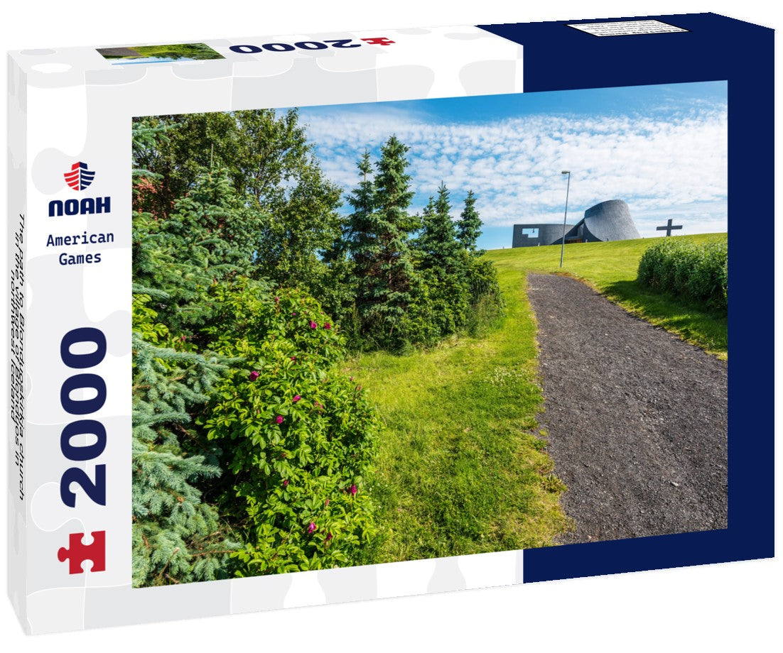 Noah Jigsaw Puzzle The path to Blonduoskirkja church in the village of Blonduos in northwest Iceland 2000 Pieces