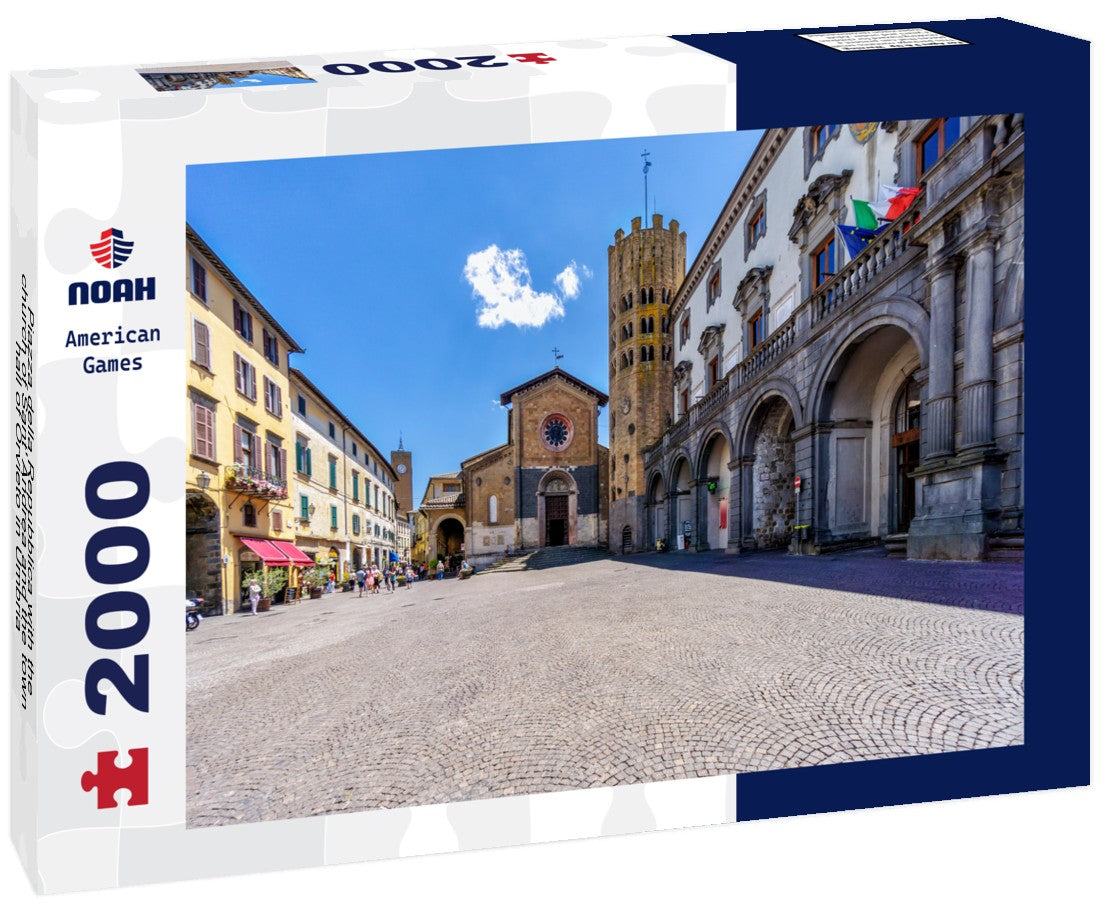 Noah Jigsaw Puzzle Piazza della Repubblica with the church of Sant' Andrea and the town hall of Orvieto in Umbria 2000 Pieces