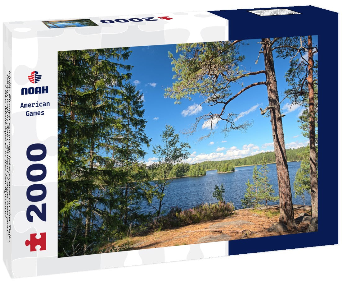 Noah Jigsaw Puzzle Idyllic Finnish summer lake scene on the Teijo hiking trail in Salo, Finland. Large tree and Lake Matildajarvi in the background 2000 Pieces