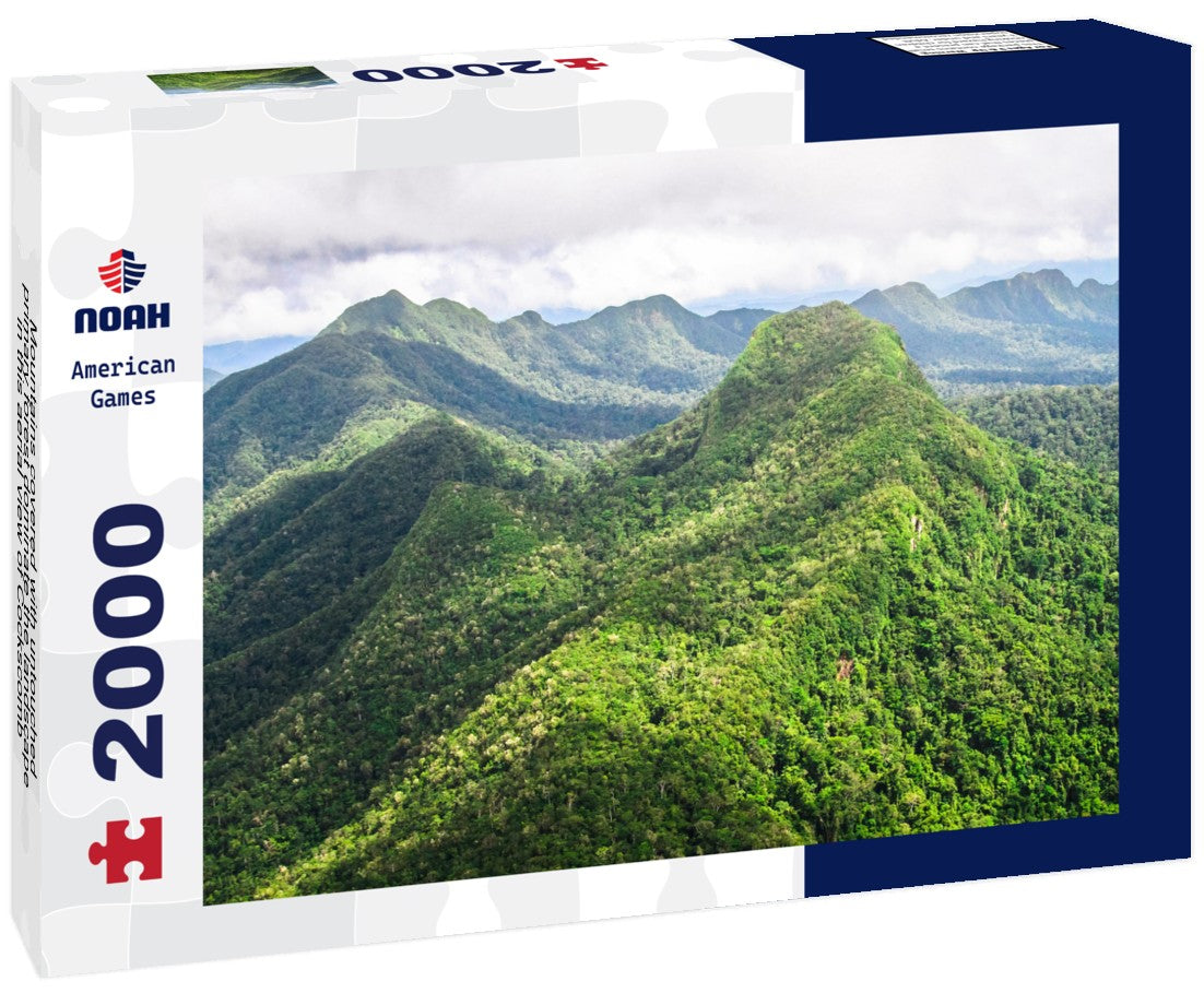 Noah Jigsaw Puzzle Mountains covered with untouched primary forest dominate the landscape in this aerial view of Cockscomb Basin, Belize 2000 Pieces