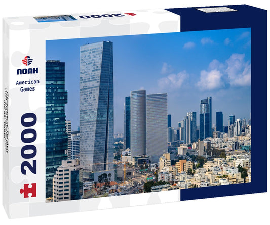 Noah Jigsaw Puzzle Cityscape of Tel Aviv with skyscrapers from the air, Israel 2000 Pieces