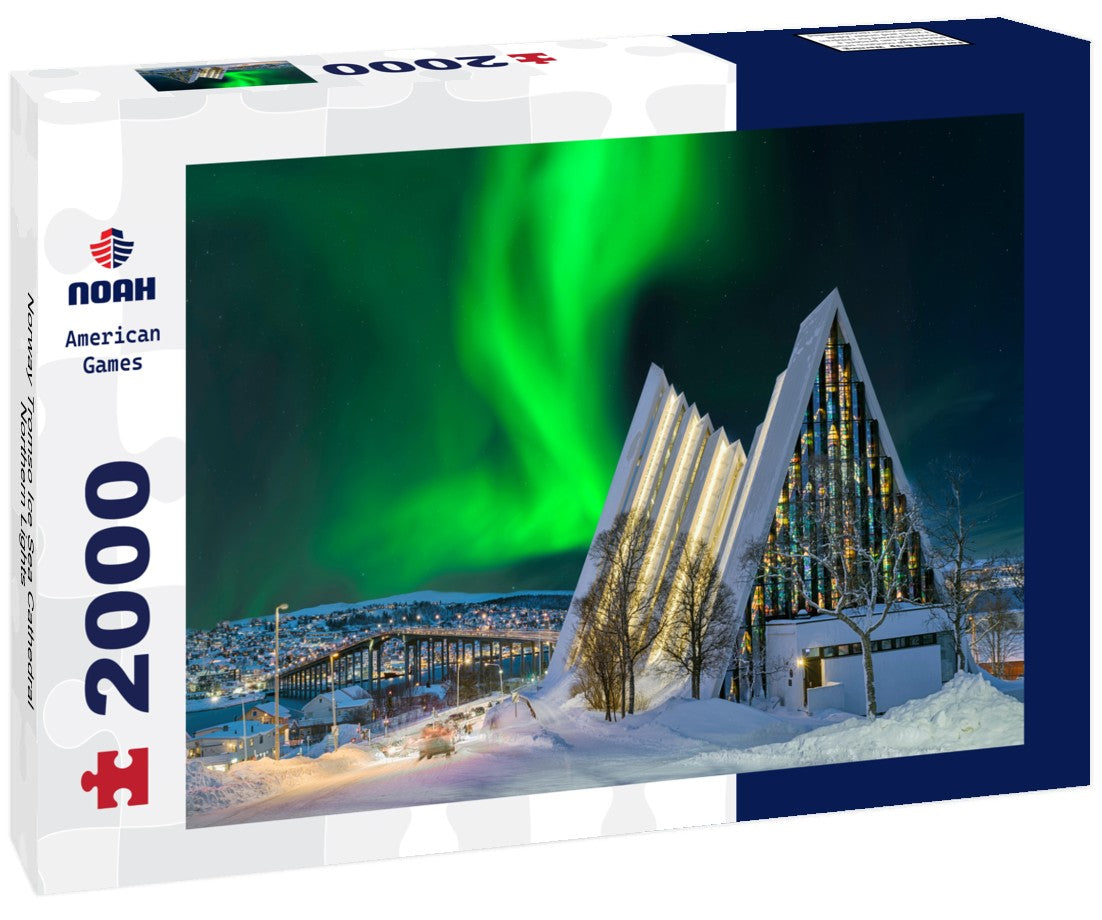 Noah Jigsaw Puzzle Norway Tromso Ice Sea Cathedral Northern Lights 2000 Pieces