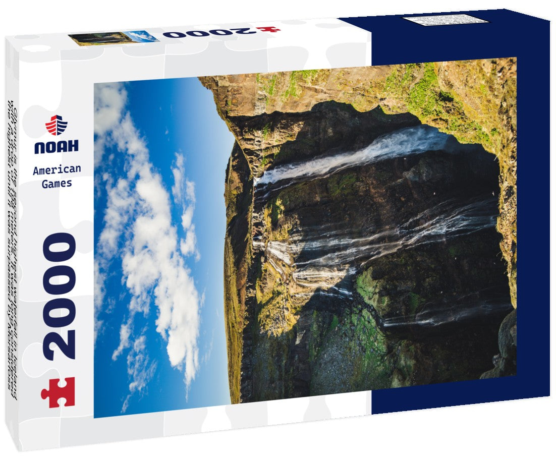 Noah Jigsaw Puzzle Glymur is the second highest waterfall in Iceland with a drop of 198 meters. It was long considered the highest until it was surpassed by Morsárfoss, a newly measured waterfall 2000 Pieces