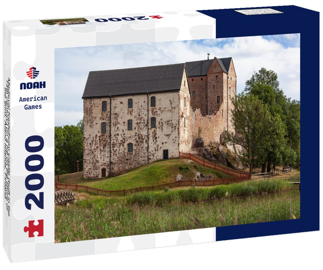 Noah Jigsaw Puzzle Medieval Kastelholm Castle (built in the 14th century) on a hill on the shore of the fjord, Aland Islands, Finland 2000 Pieces