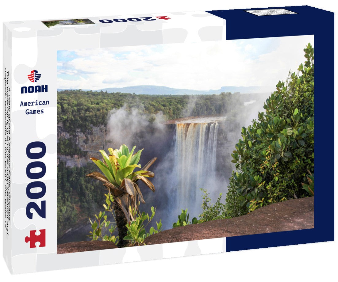 Noah Jigsaw Puzzle A view of the Kaieteur Falls, Guyana. The waterfall is one of the most beautiful and majestic waterfalls in the world, the water of the Potaro River falls from a height of 221 meters 2000 Pieces