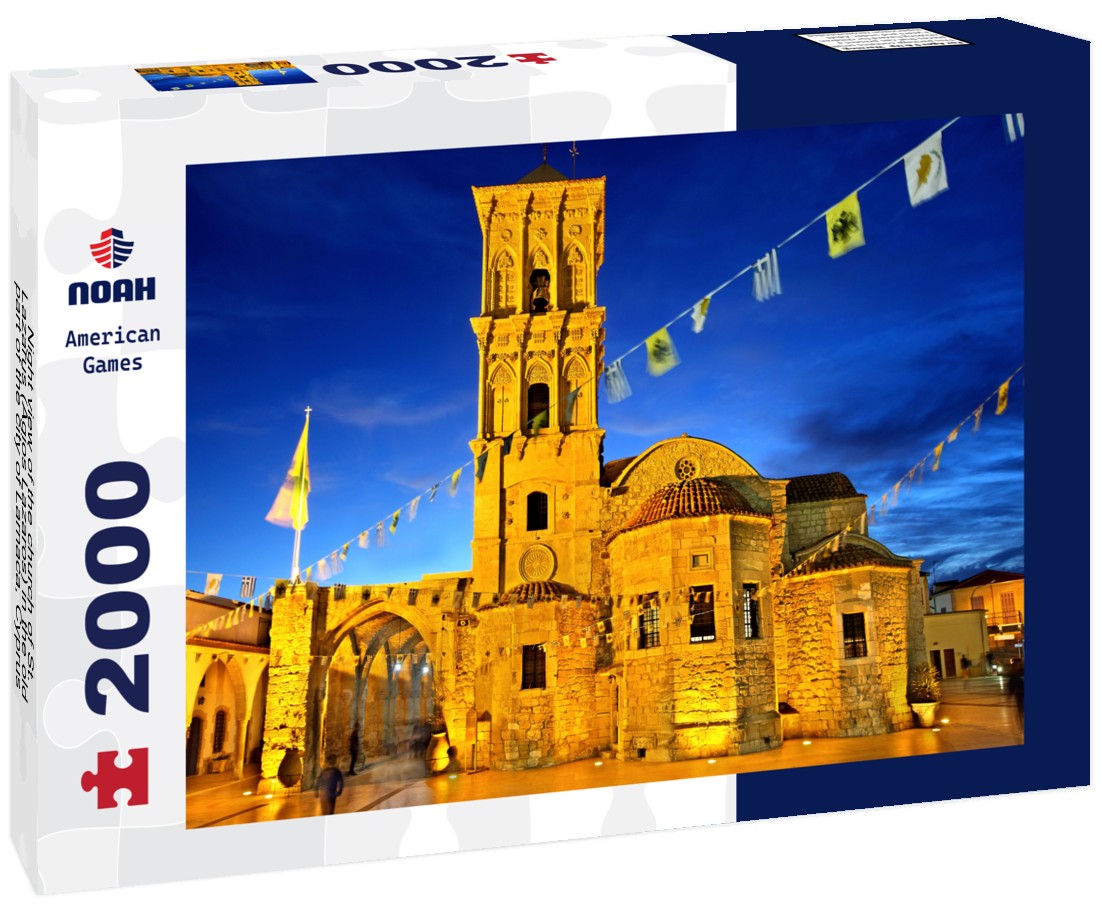 Noah Jigsaw Puzzle Night view of the church of St. Lazarus ("Agios Lazaros") in the old part of the city of Larnaca, Cyprus 2000 Pieces