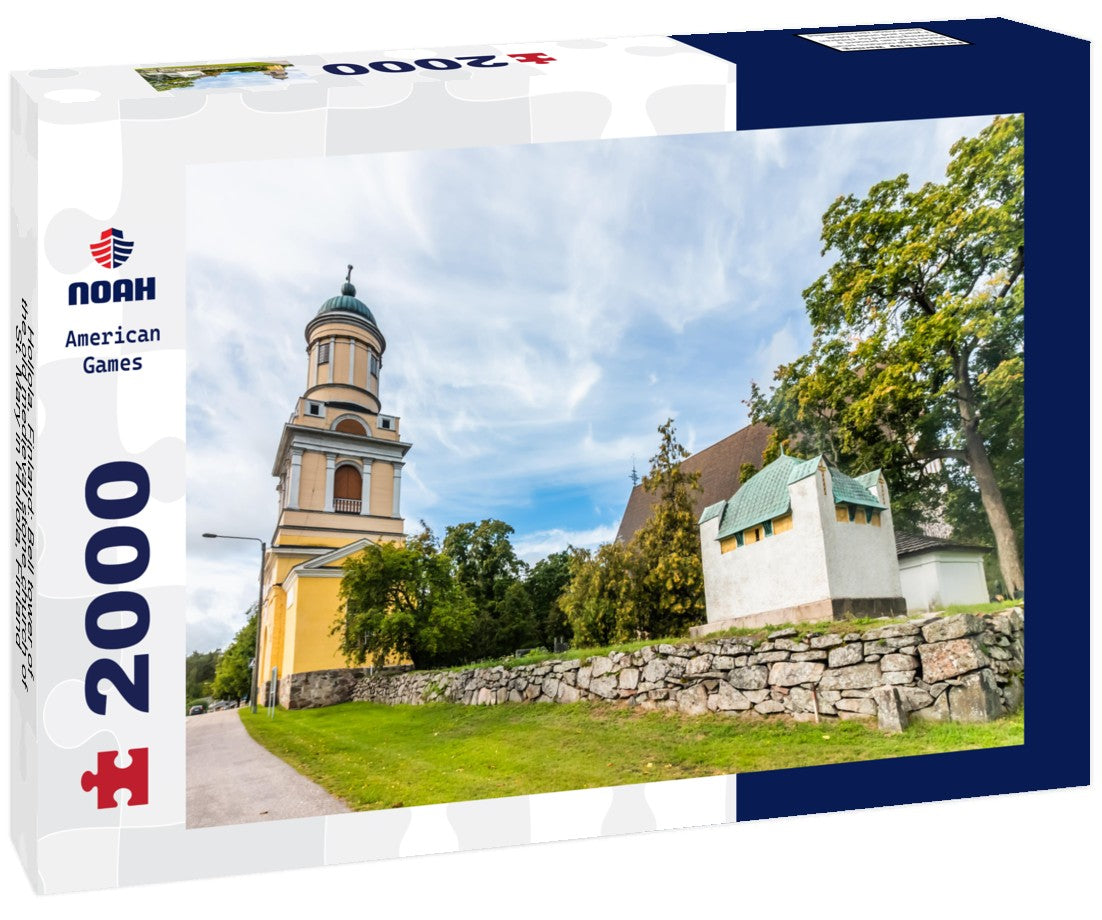Noah Jigsaw Puzzle Hollola, Finland: Bell tower of the old medieval stone church of St. Mary in Hollola, Finland 2000 Pieces