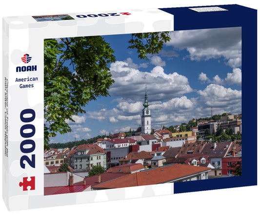 Noah Jigsaw Puzzle Cityscape of Trebic with the town tower, Czech Republic 2000 Pieces