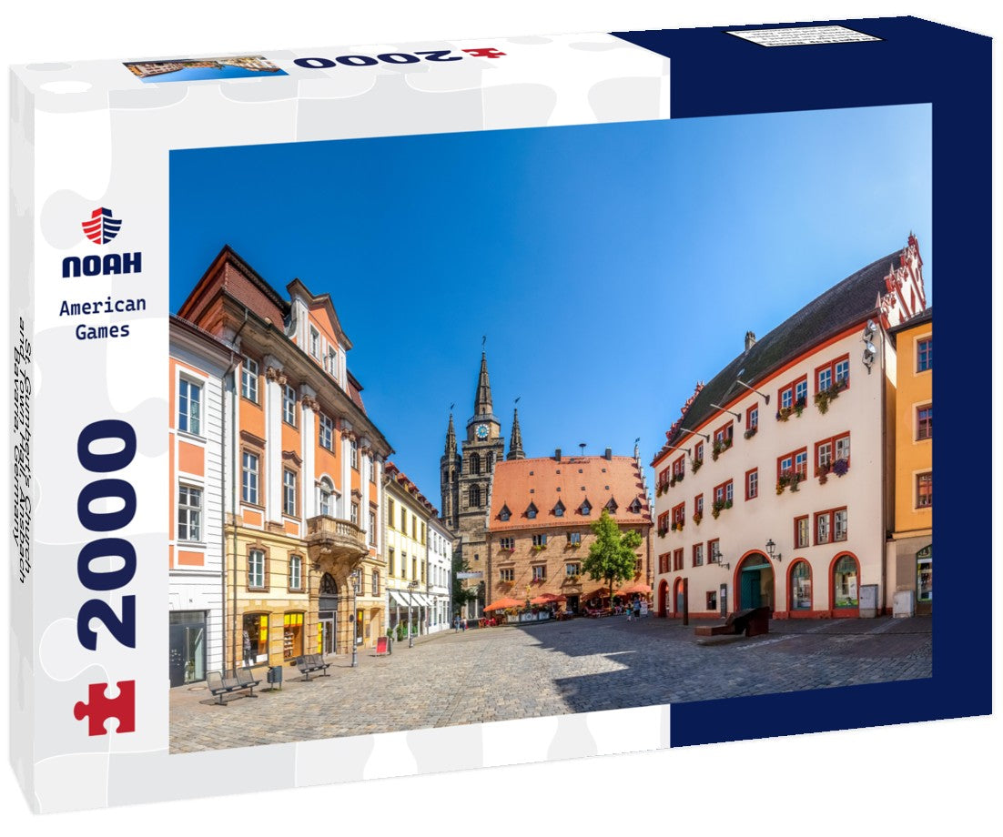 Noah Jigsaw Puzzle St. Gumbert's Church and Town Hall, Ansbach, Bavaria, Germany 2000 Pieces