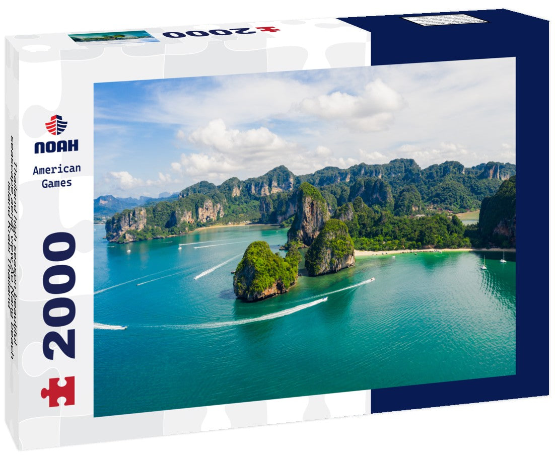 Noah Jigsaw Puzzle Thailand high season beautiful seascape aerial view Ao Nang beach island Krabi Thailand 2000 Pieces