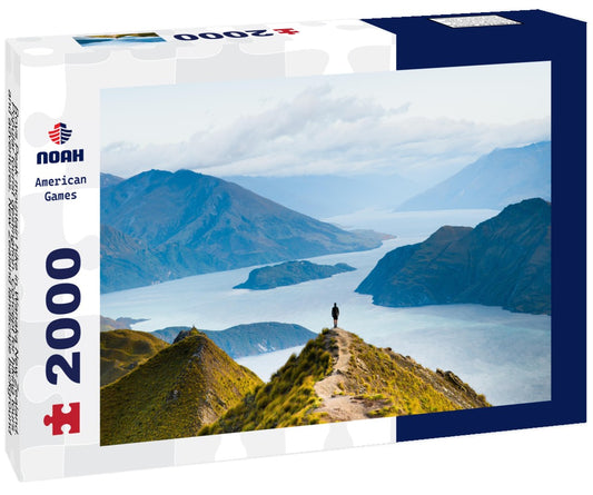 Noah Jigsaw Puzzle Roys Peak mountain hike in Wanaka New Zealand. Popular tourist destination. Concept for hiking tours and adventures. New Zealand landscape background 2000 Pieces