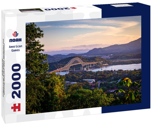 Noah Jigsaw Puzzle Container ship passing through the Panama Canal in a picturesque landscape 2000 Pieces