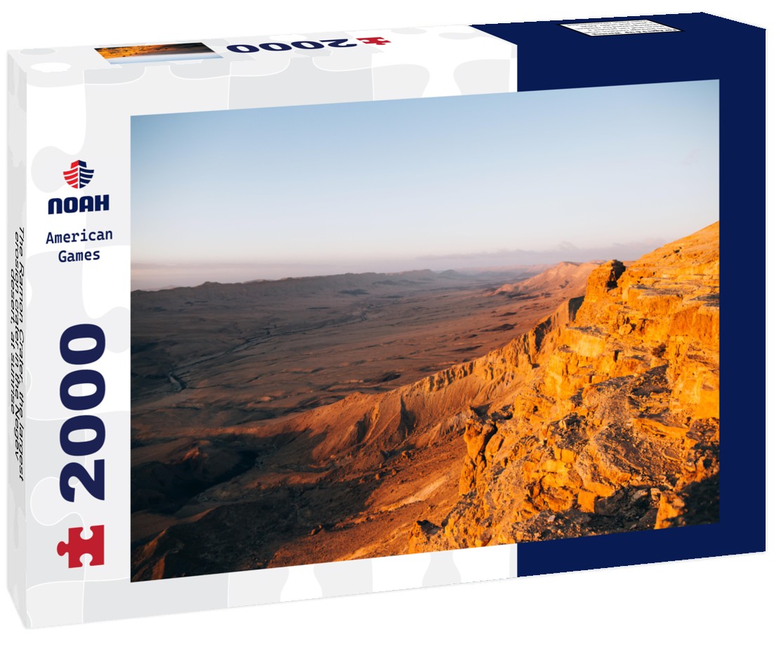 Noah Jigsaw Puzzle The Ramon Crater, the largest erosion crater in the Negev desert, at sunrise 2000 Pieces