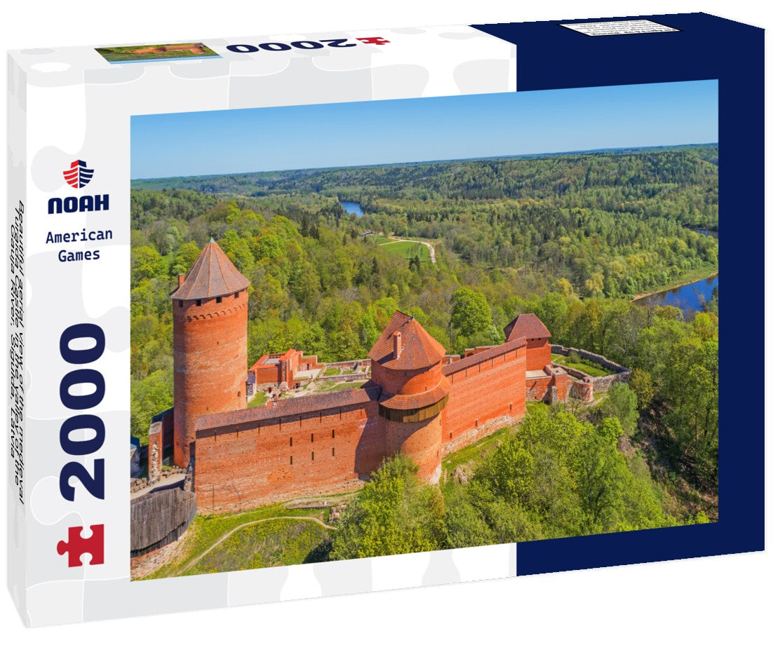 Noah Jigsaw Puzzle Beautiful aerial view of the medieval Turaida Castle in the valley of the Gauja River, Sigulda, Latvia 2000 Pieces