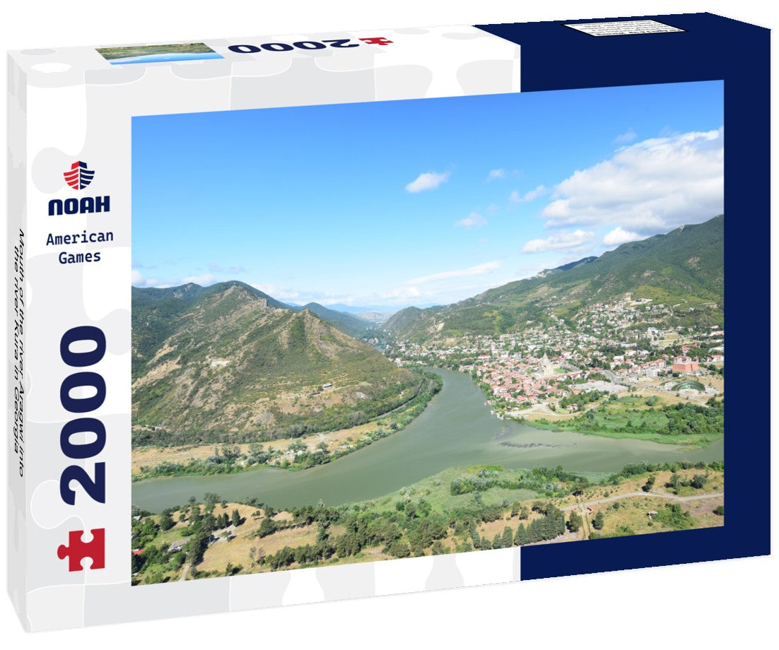 Noah Jigsaw Puzzle Mouth of the river Aragwi into the river Kura in Georgia 2000 Pieces