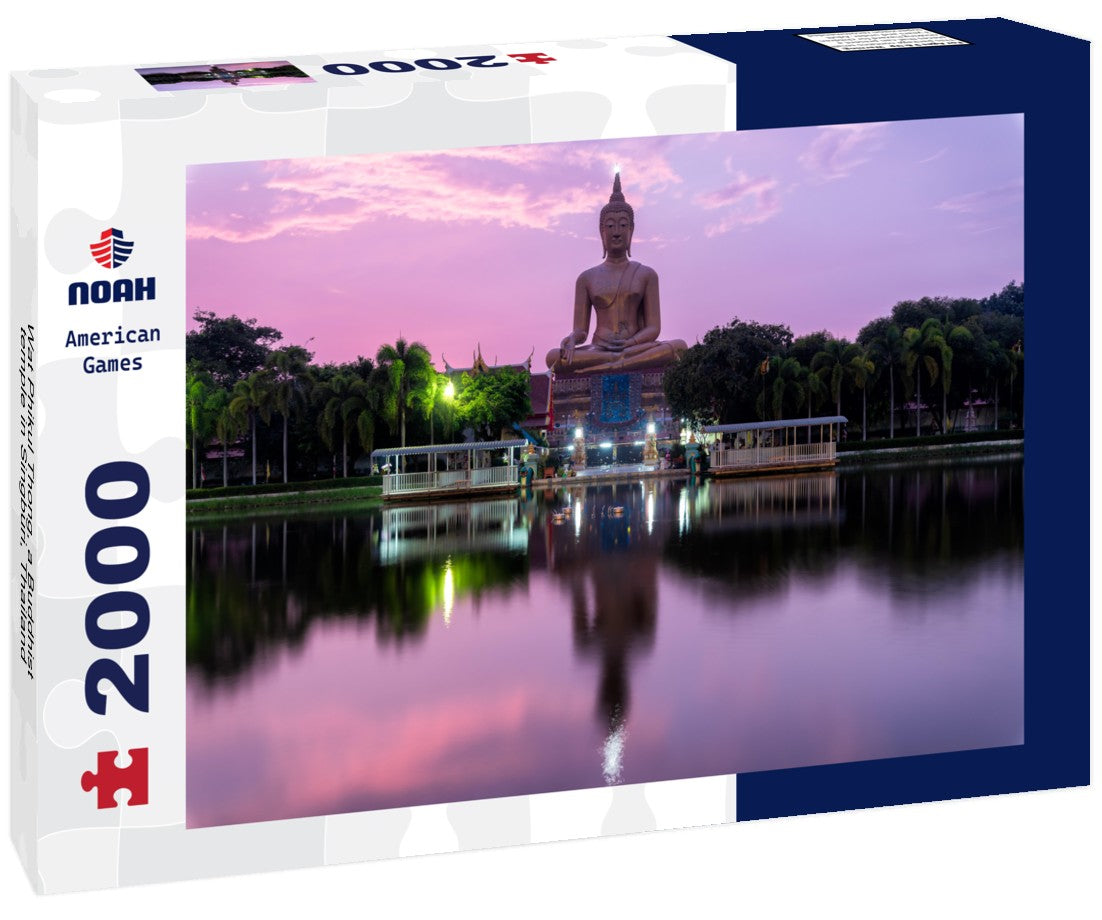 Noah Jigsaw Puzzle Wat Phikul Thong, a Buddhist temple in Singburi, Thailand 2000 Pieces