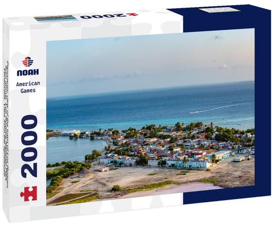 Noah Jigsaw Puzzle Panoramic view of the town of Los Roques from above. Los Roques National Park, Venezuela. View from the lighthouse 2000 Pieces
