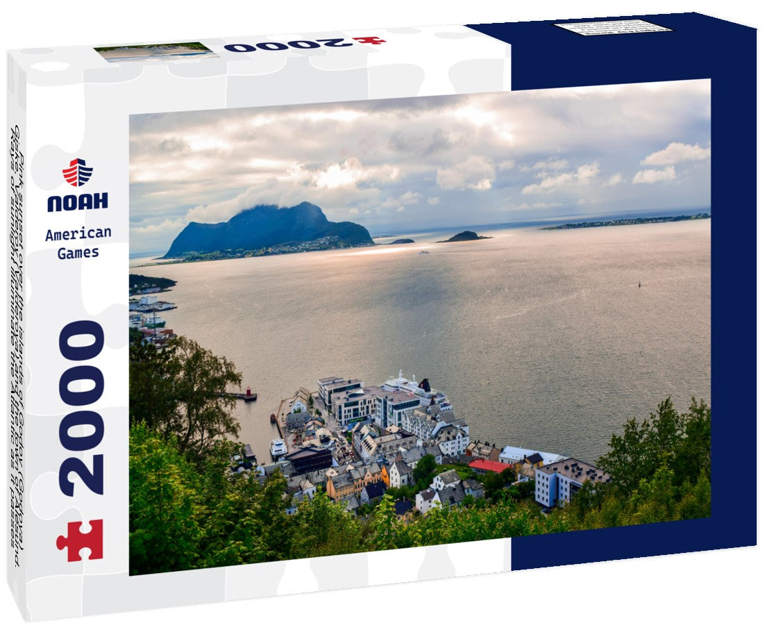 Islands of Godoy, Giske, Valderoy - Alesund - sunset over Atlantic, Norway 2000pc Puzzle