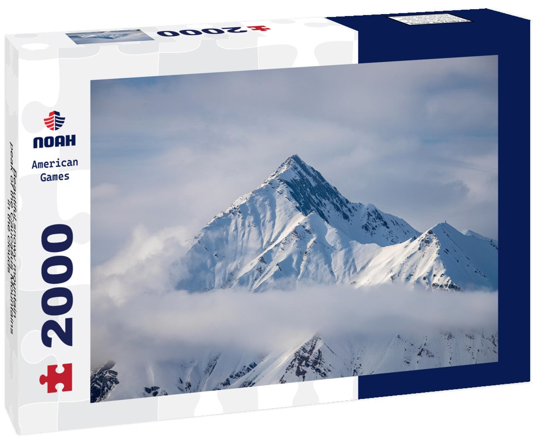 Noah Jigsaw Puzzle Beautiful snowy mountain peak of the Caucasus Mountains in the clouds 2000 Pieces