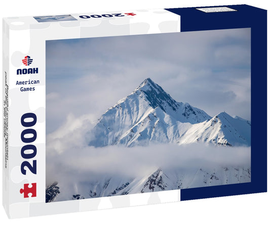 Noah Jigsaw Puzzle Beautiful snowy mountain peak of the Caucasus Mountains in the clouds 2000 Pieces