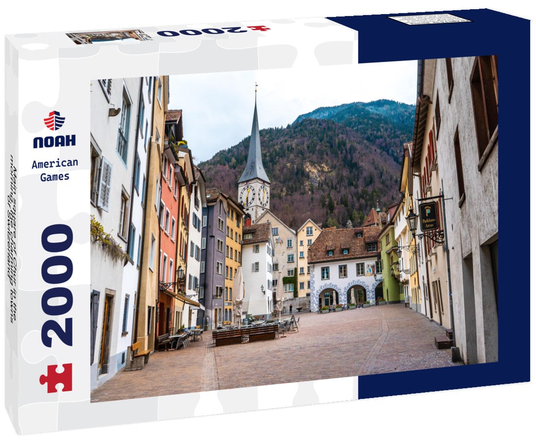 Noah Jigsaw Puzzle Main square of Chur in the morning, the charming towns of Switzerland 2000 Pieces