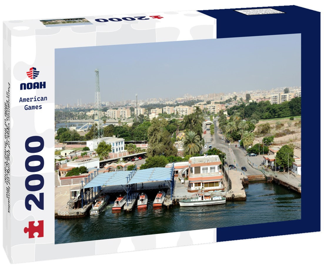 Noah Jigsaw Puzzle Panoramic view of the city of Ismailia in Egypt - Africa. View from the side of the Suez Canal. 2000 Pieces
