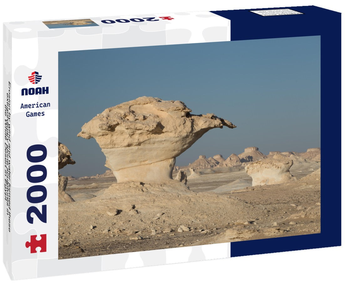 Noah Jigsaw Puzzle Erosion by wind and water formed these extraordinary stone sculptures in the White Desert in Egypt 2000 Pieces