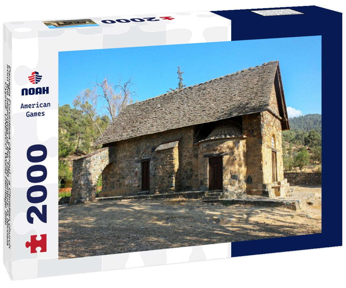 Noah Jigsaw Puzzle Panagia Forviotissa (Asinou) , a Christian church from the beginning of the 12th century in Nicosia, Cyprus. UNESCO World Heritage Site 2000 Pieces