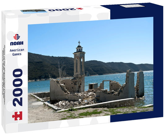 Noah Jigsaw Puzzle Ruins of the abandoned Christian church of St. Nicholas in the Kouris Reservoir, Cyprus 2000 Pieces