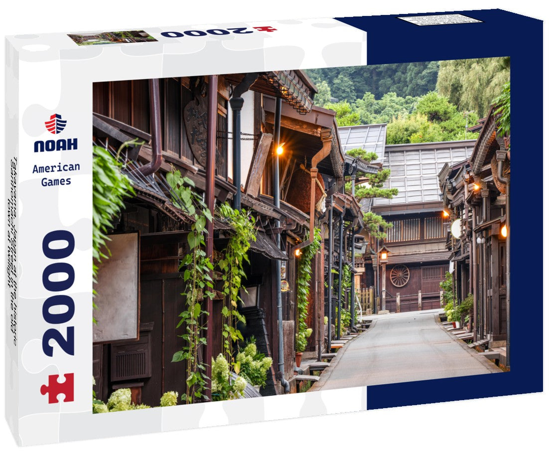 Noah Jigsaw Puzzle Takayama, Japan at the historic Sannomachi Street in the old town at twilight 2000 pieces