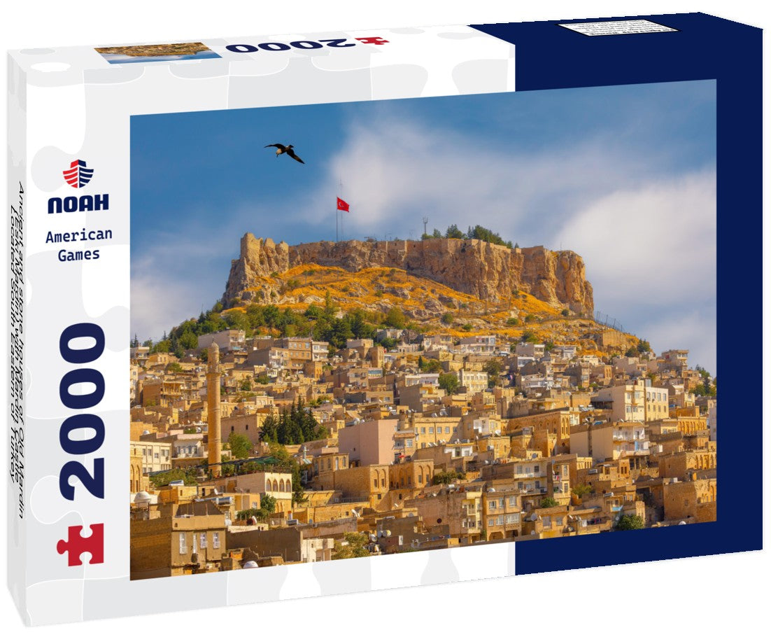 Noah Jigsaw Puzzle Ancient and stone houses of Old Mardin (Eski Mardin) with Mardin Castle, Located South Eastern of Turkey 2000 pieces