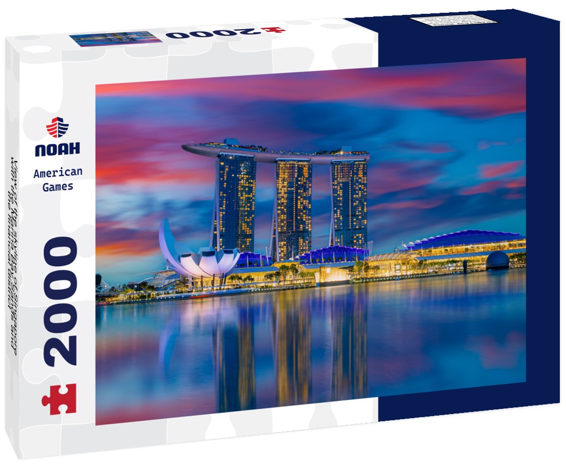 Noah Jigsaw Puzzle View of the skyline of Singapore with the Marina Bay Sands and the financial district 2000 pieces