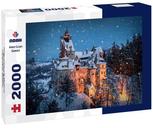 Noah Jigsaw Puzzle Winter scene with Medieval Bran castle, Brasov, Transylvania, Romania 2000 pieces