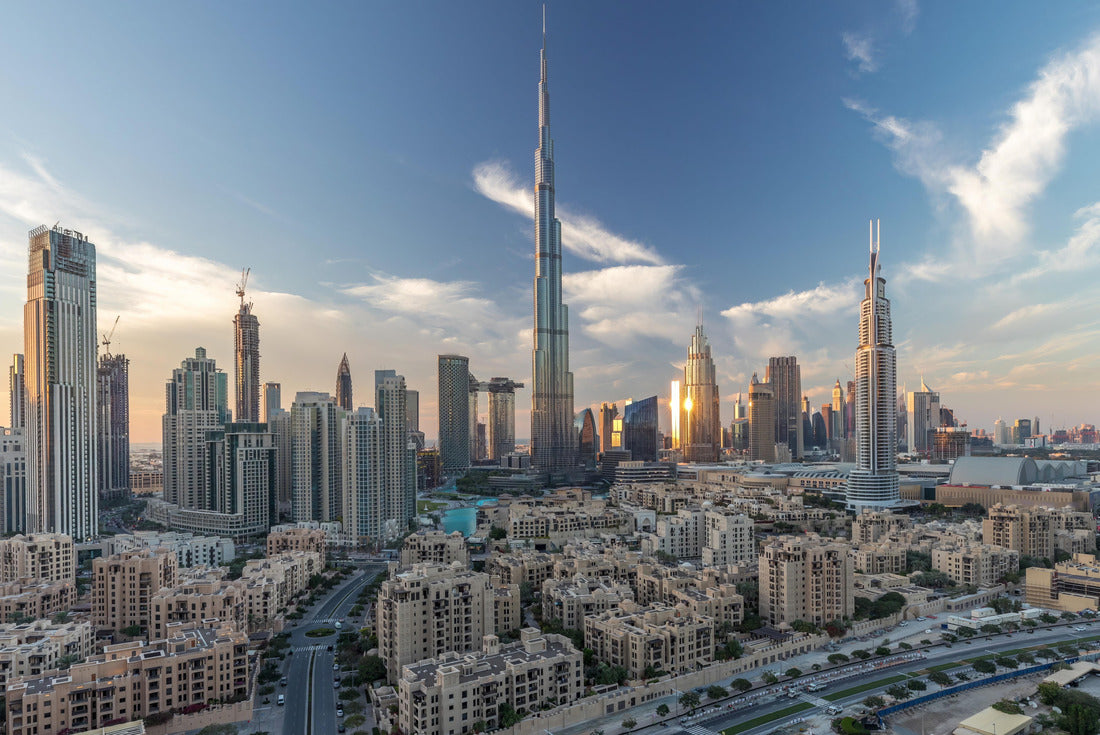 Dubai Downtown skyline with Burj Khalifa and other towers from top in Dubai, United Arab Emirates 2000pc Puzzle