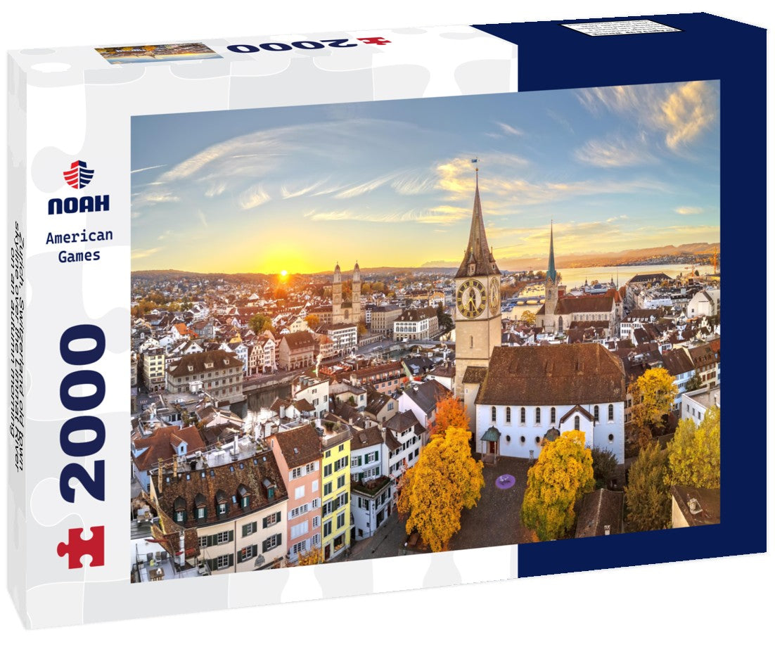 Noah Jigsaw Puzzle Zurich, Switzerland old town skyline over the Limmat River on an autumn morning 2000 pieces