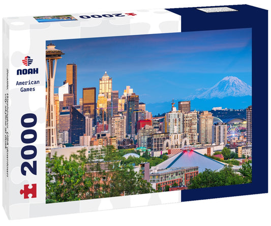 Noah Jigsaw Puzzle Seattle, Washington, USA downtown city skyline at dusk 2000 pieces