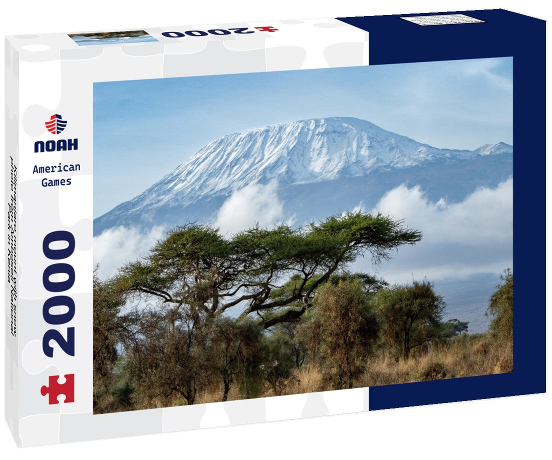 Noah Jigsaw Puzzle Kilimanjaro mount with snow photo from Amboseli National Park in Kenia 2000 pieces