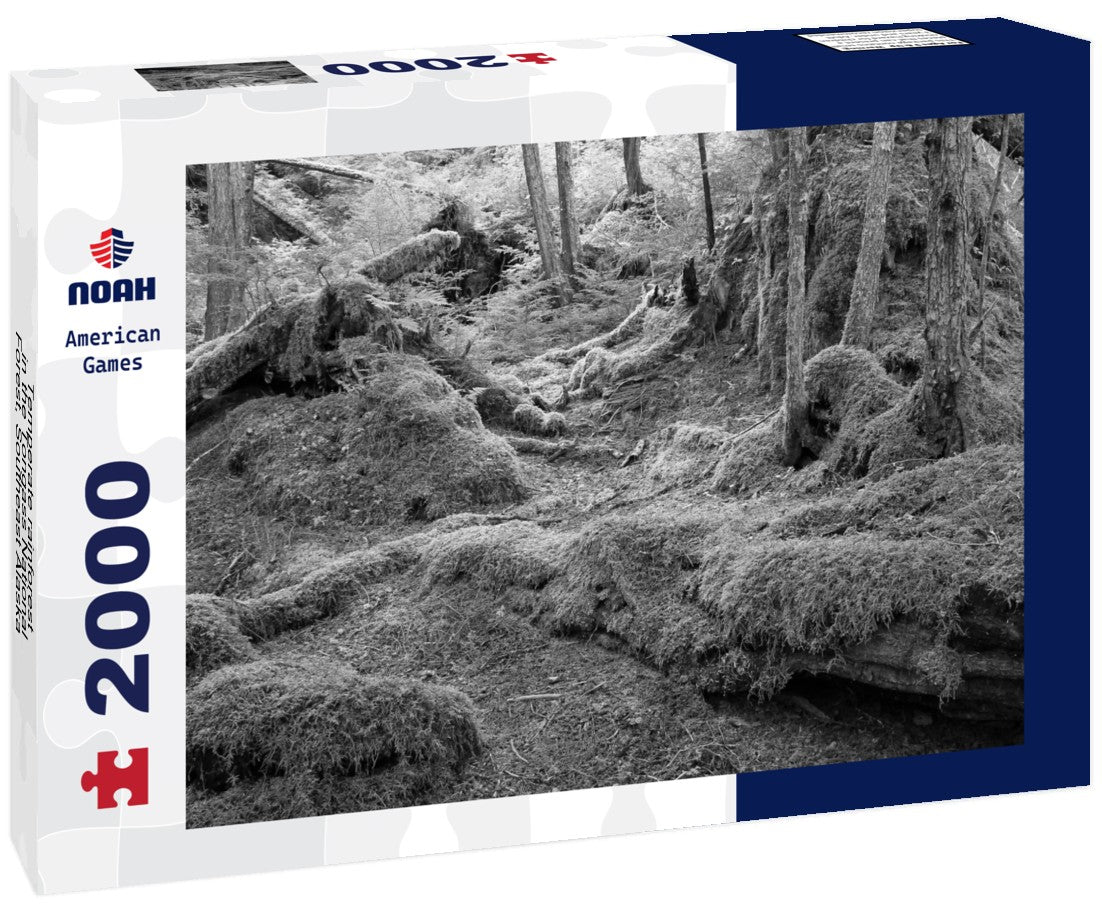 Noah Jigsaw Puzzle Temperate rainforest, in the Tongass National Forest, Southeast Alaska in black white 2000 pieces
