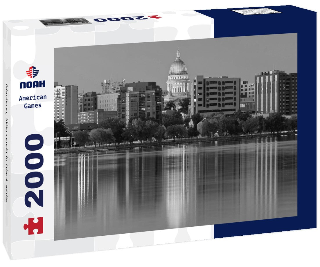Noah Jigsaw Puzzle Madison, Wisconsin in black white 2000 pieces