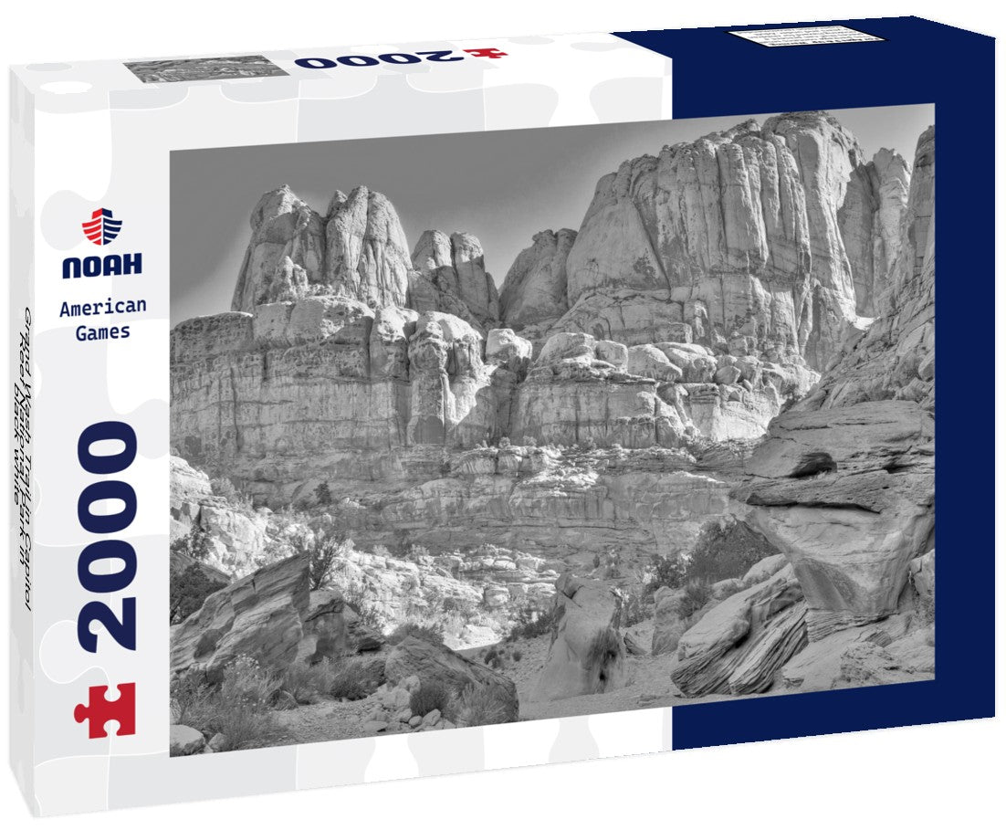Noah Jigsaw Puzzle Grand Wash Trail in Capitol Reef National Park in black white 2000 pieces