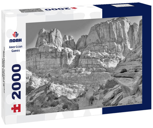 Noah Jigsaw Puzzle Grand Wash Trail in Capitol Reef National Park in black white 2000 pieces