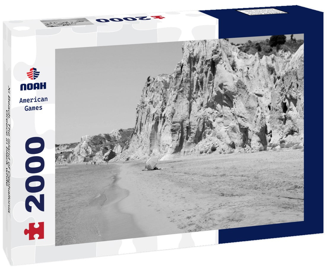 Noah Jigsaw Puzzle Xi Beach. The island of Cephallonia, Greece in black white 2000 pieces