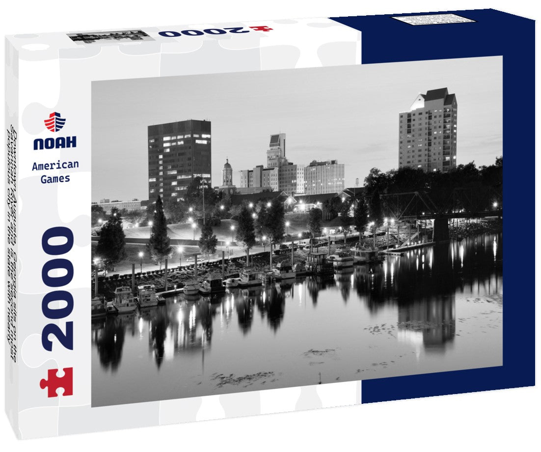 Noah Jigsaw Puzzle Downtown Augusta, Georgia sits on the Savannah River and is the second most populous city in the state with nearly 200,000 residents in black white 2000 pieces