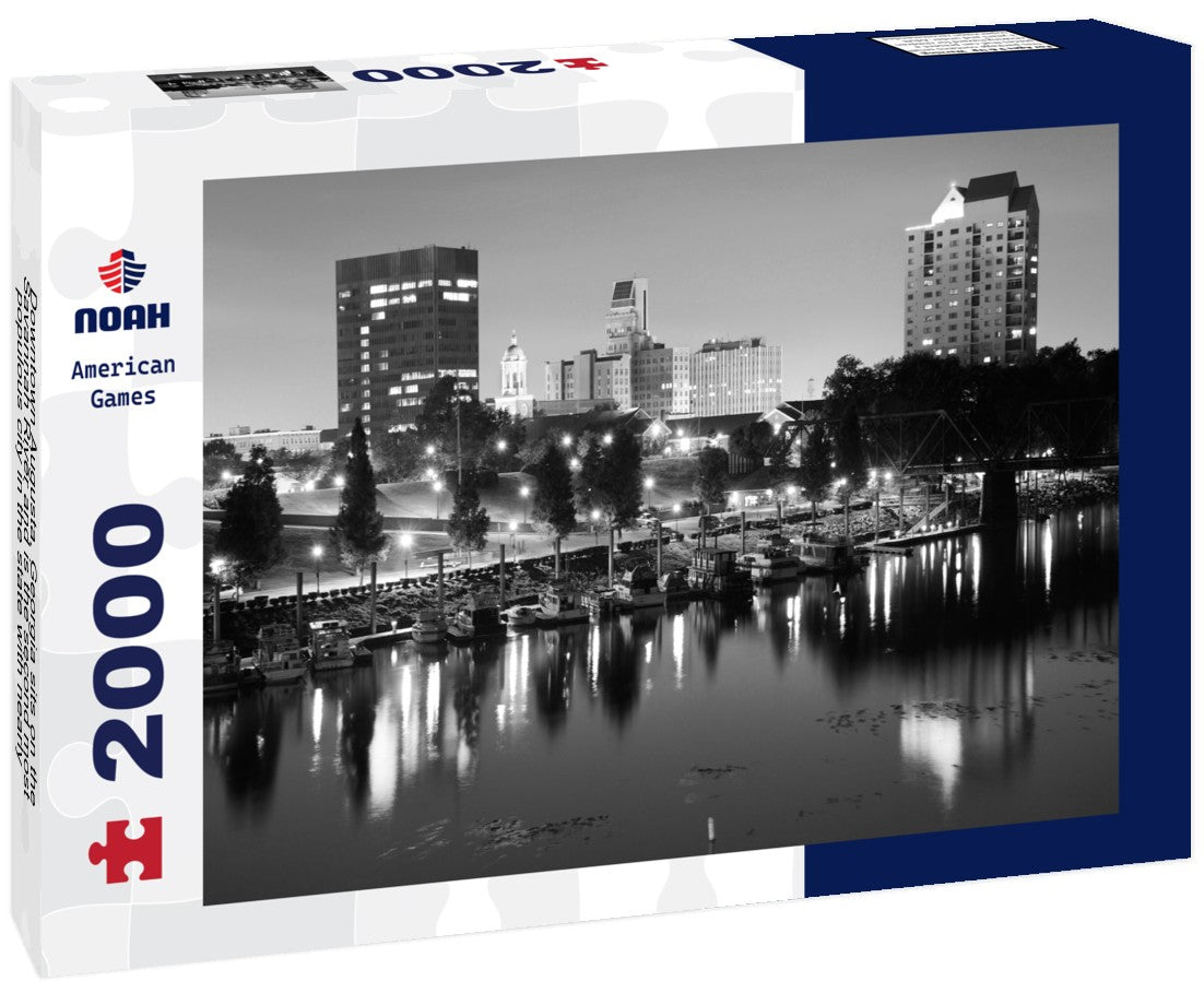 Noah Jigsaw Puzzle Downtown Augusta, Georgia sits on the Savannah River and is the second most populous city in the state with nearly 200,000 residents in black white 2000 pieces