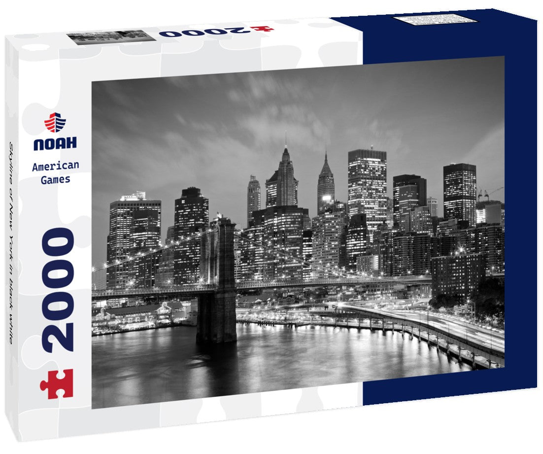 Noah Jigsaw Puzzle Skyline of New York in black white 2000 pieces