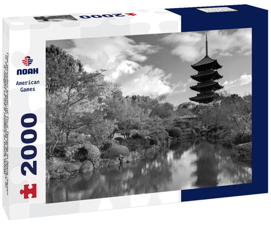 Noah Jigsaw Puzzle The wooden tower of To-ji Temple in Nara Japan is the largest temple pagoda in the country at a height of 54.8 meters in black white 2000 pieces