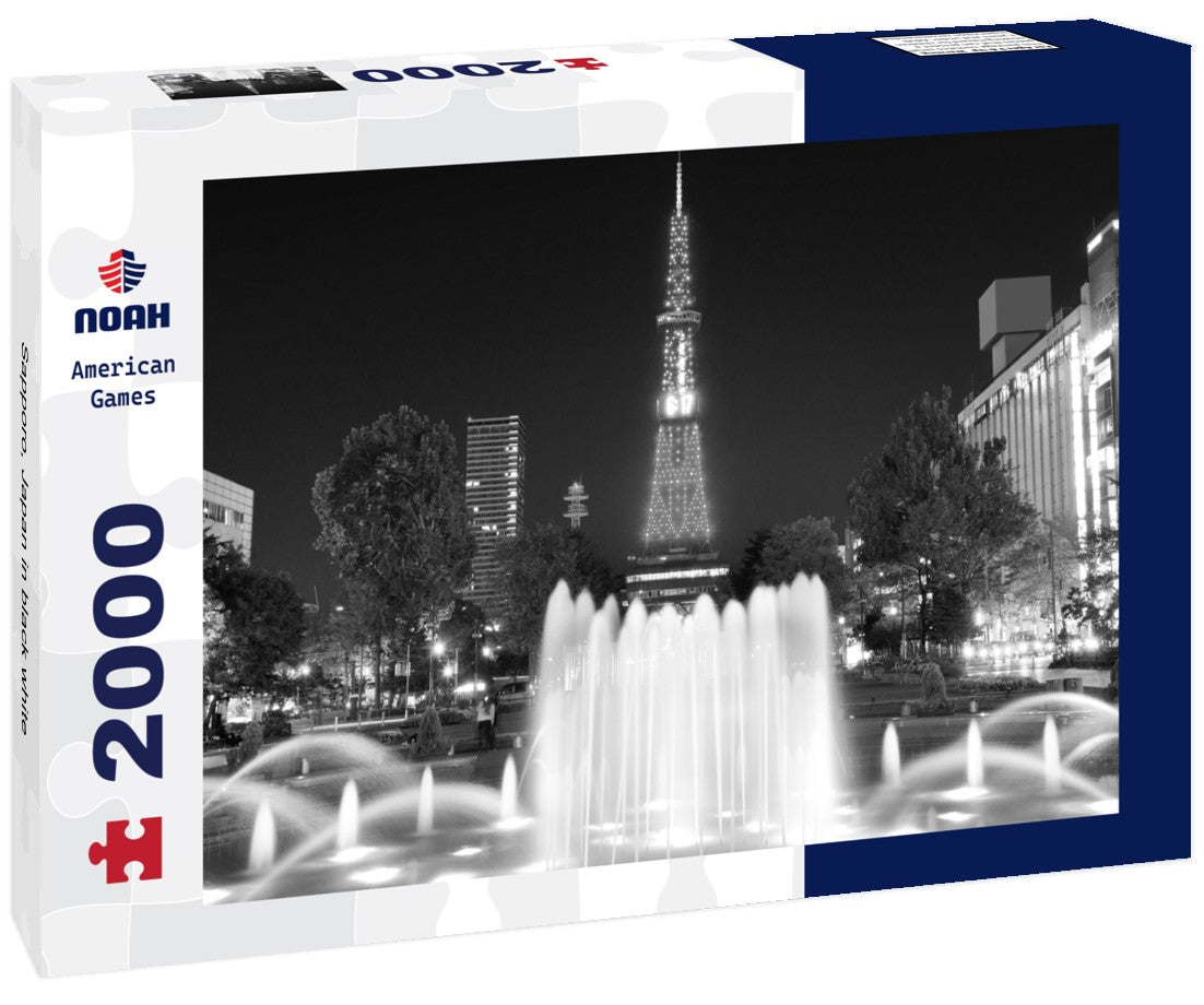 Noah Jigsaw Puzzle Sapporo, Japan in black white 2000 pieces